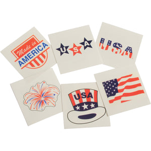 4th Of July Patriotic Tattoos Party Favor (144 tattoos/Bag)