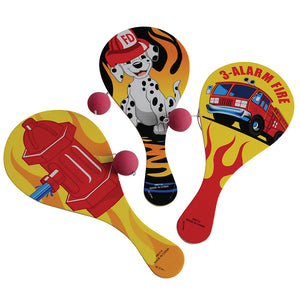Firefighter Paddle Balls Toy (One dozen)