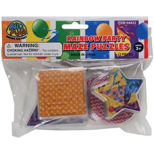 Rainbow Party Maze Puzzle Toy (pack of 12)