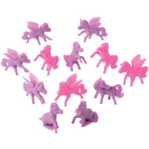 Pink And Purple Mini Ponies Toy Set (pack of 12)