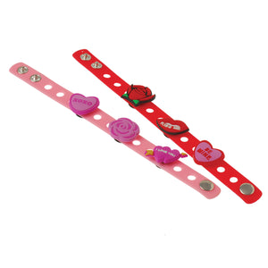 Valentines Plug Bracelets - qty of 6