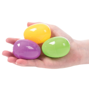 Plastic Easter Eggs - 2.5 Inch Party Supply (one dozen eggs)