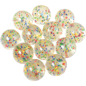 Glitter Balls with Stars Toy - 35mm (1 Dozen)