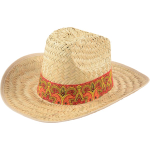 Bandanna High Crown Cowboy Hat Costume Accessory (Assorted Styles)