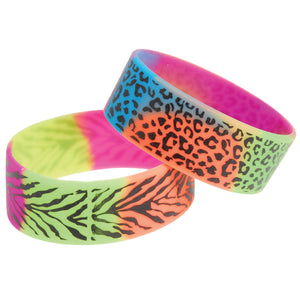 Rainbow Animal Print Bracelets Party Favor (1 Dozen)