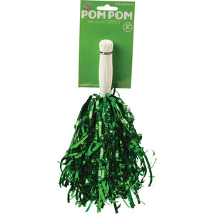 Metallic Pom Poms, Green Team Spirit (one dozen)