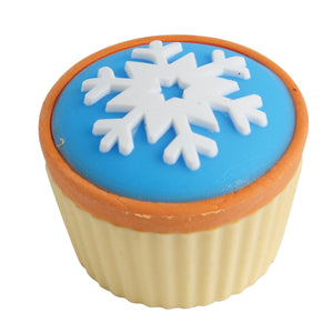 Snowflake Cupcake Erasers Party Favor (One Dozen)