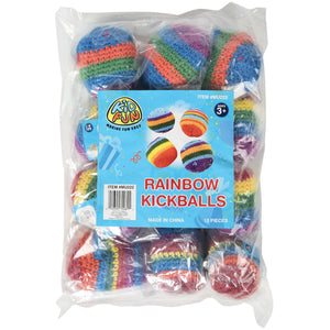 Rainbow Kick Balls Toys (1 Dozen)