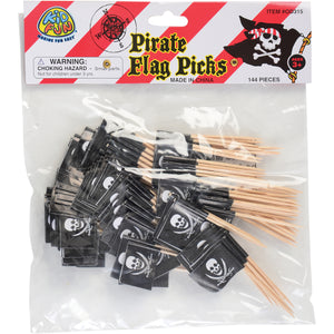 Pirate Flag Picks Party Decor (144 pieces)