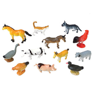 Mini Farm Animals Toy Set (One Dozen)