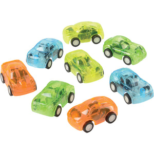 Transparent Pull Back Car Toy (pack of 8)