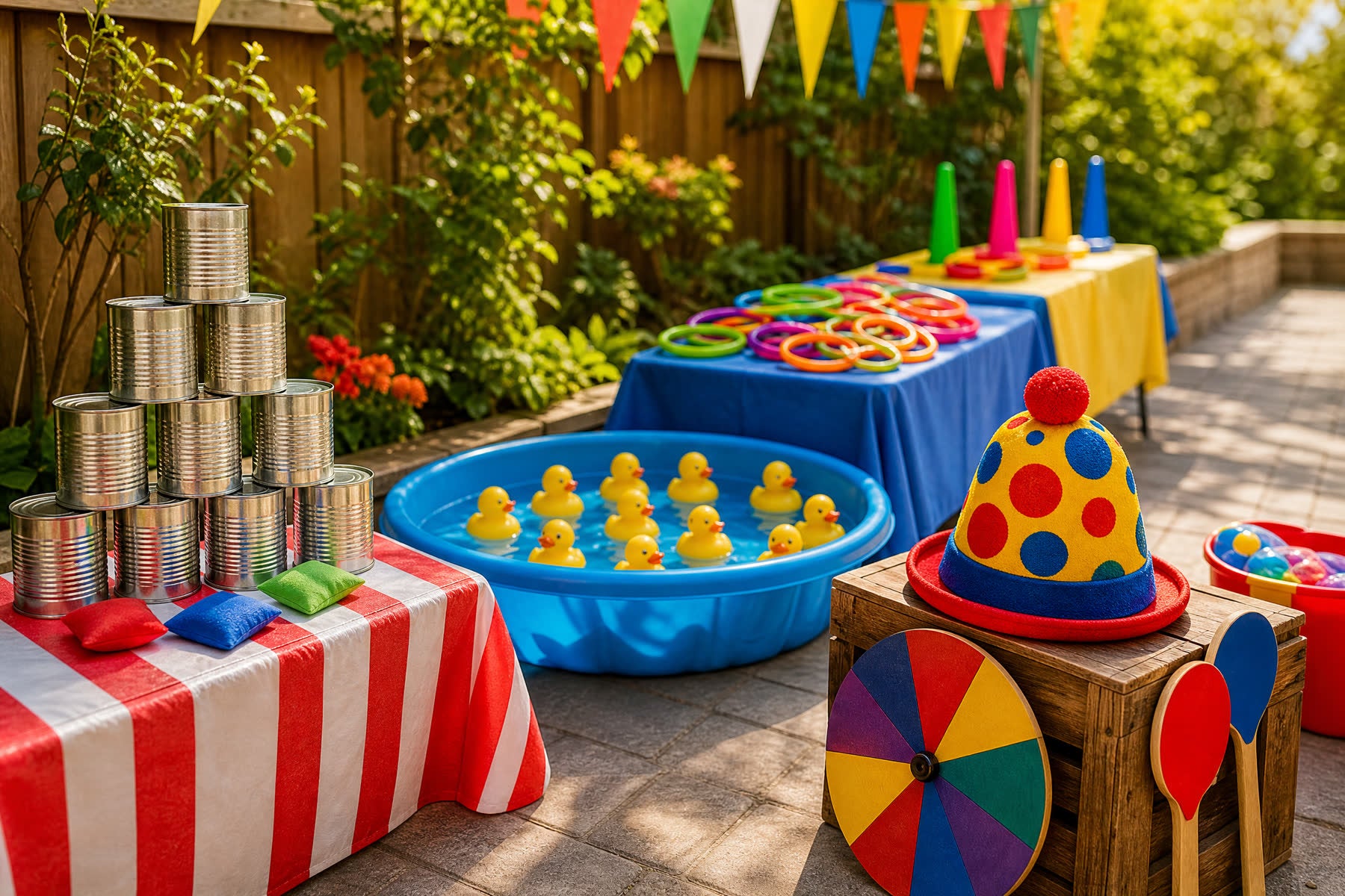 Backyard layouts that boost flow for carnival games stations