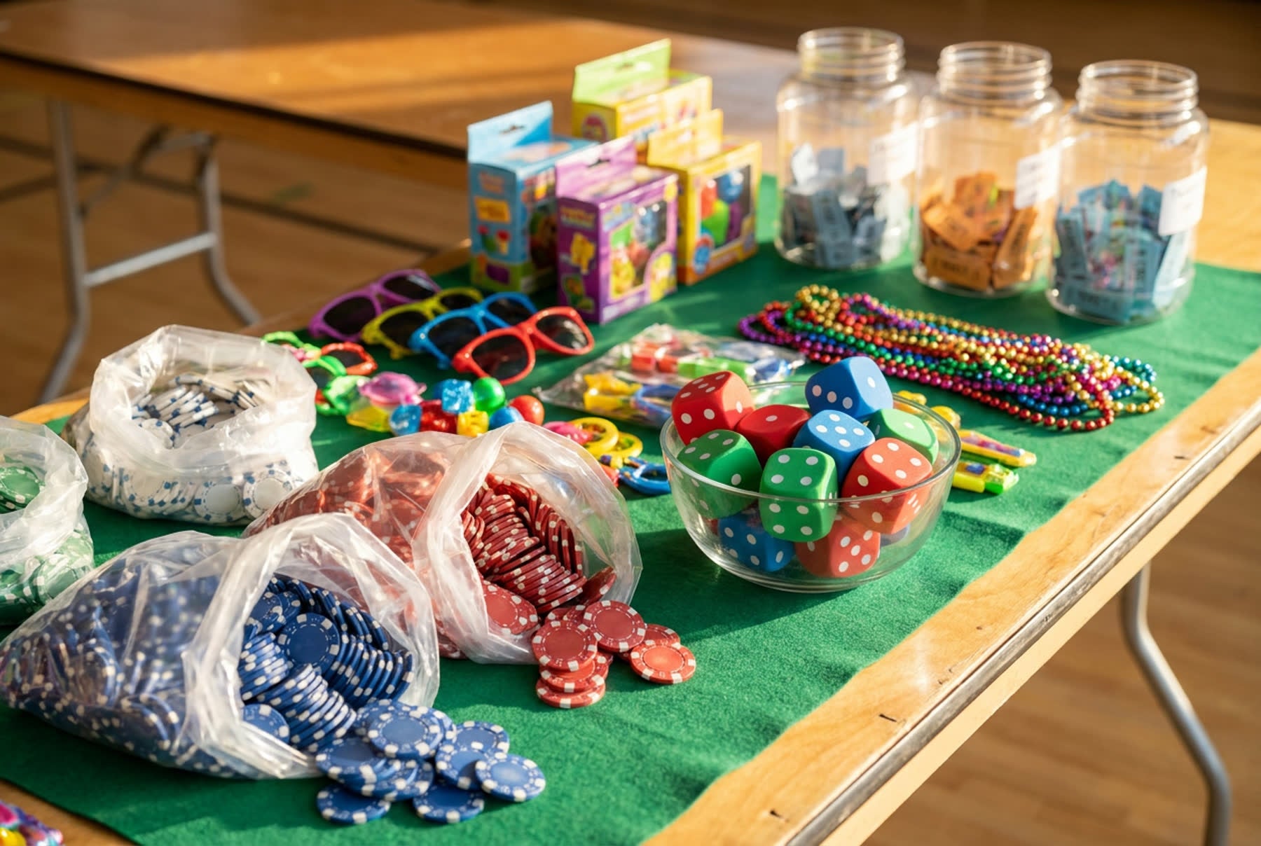 PTA casino fundraiser legal checklist supplies and prize ideas
