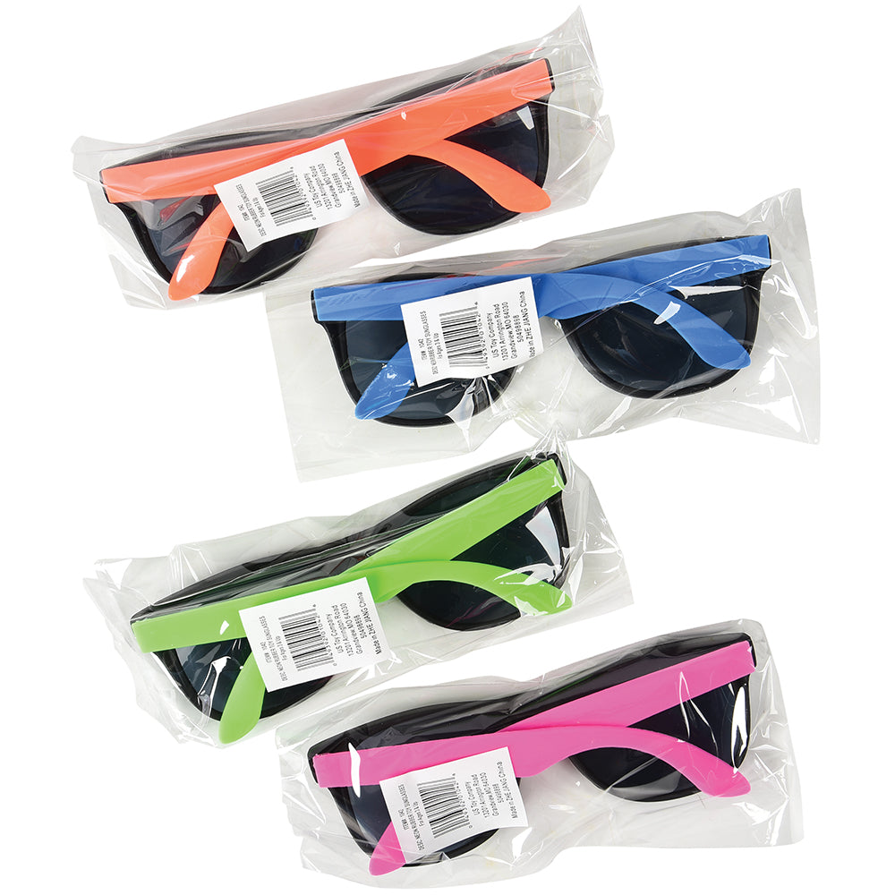 Neon Rubber Sunglasses Party Favor (1 Dozen)