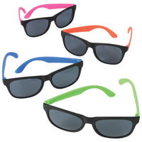 Pibupibu 8 Pack Kids Neon Colors Party Favor Supplies Unisex Sunglasses, Mix