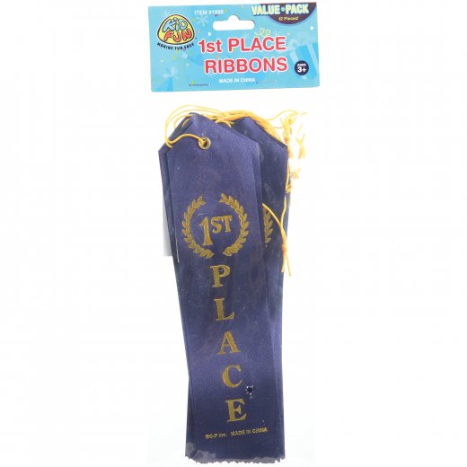 1st Place Winner Ribbons Party Favor (1 dozen)