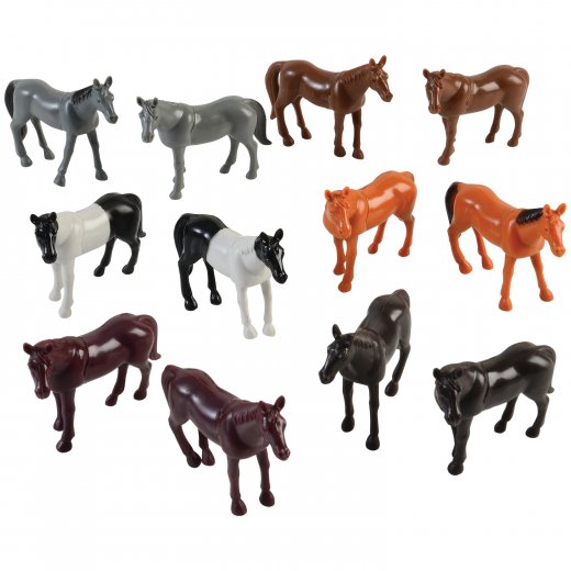 Toy Plastic Horses 4.5 inch (1 Dozen)