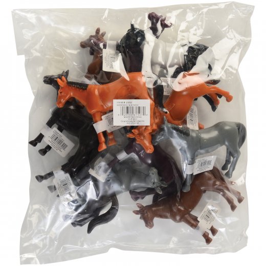 Toy Plastic Horses 4.5 inch (1 Dozen)