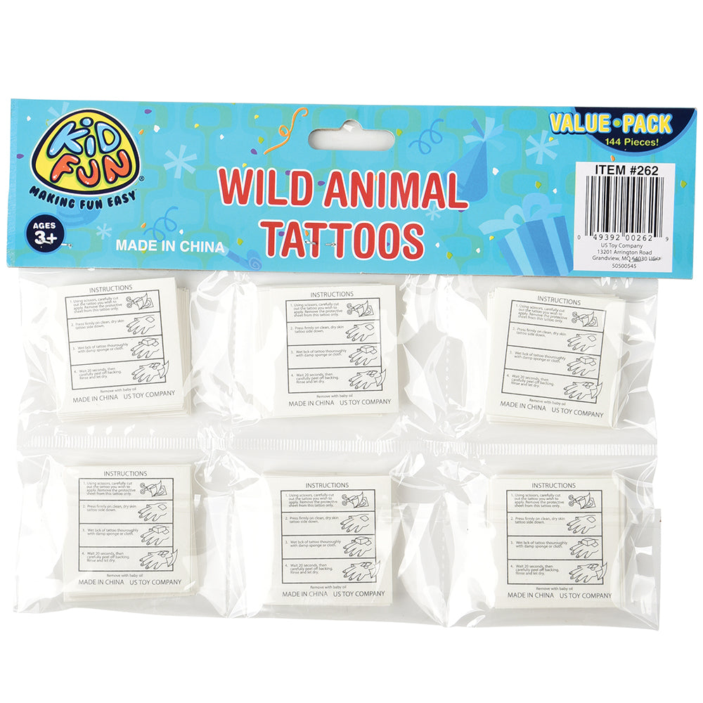 72 Farm Animal Temporary Tattoos - 6 Bags Of 12 For Party Favors & Pinata Fillers