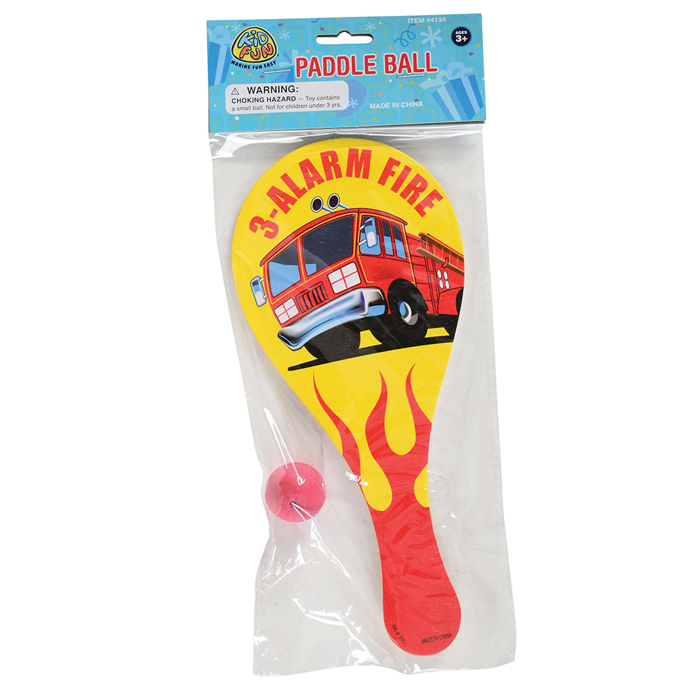 Firefighter Paddle Balls Toy (One dozen)