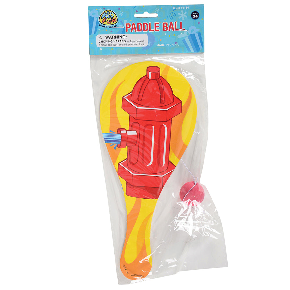 Firefighter Paddle Balls Toy (One dozen)
