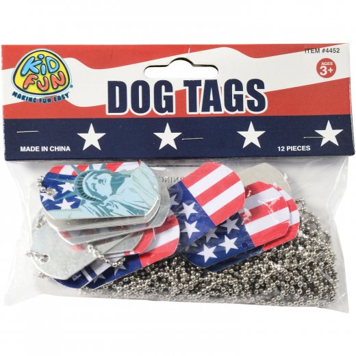 Patriotic Dog Tags Accessory (1 dozen)