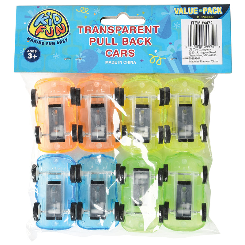Transparent Pull Back Car Toy (pack of 8) product-typestoy-vehiclestoys