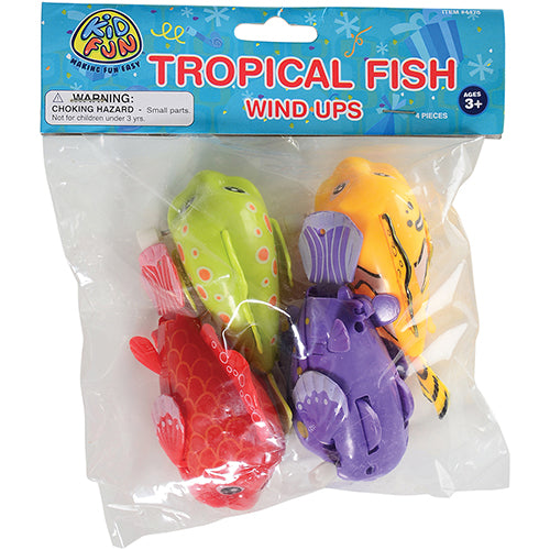 Tropical Fish Wind-Up Toys (pack of 4)