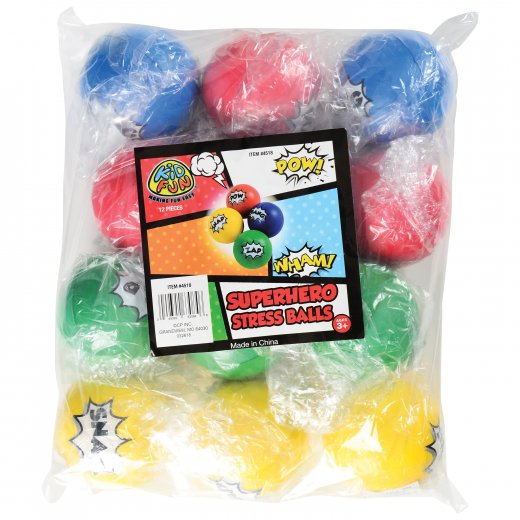 Superhero Stress Toy Balls (pack of 12)