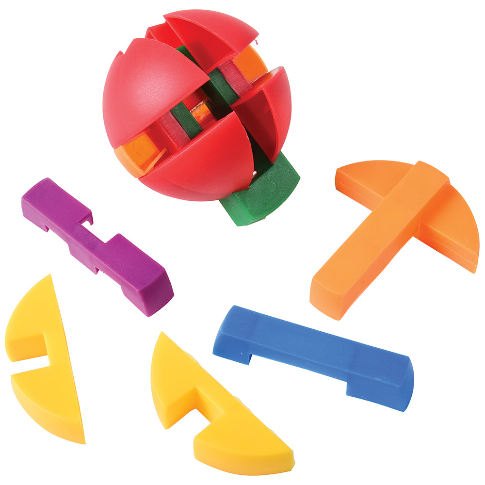 Plastic Puzzle Balls Toy (1 Dozen)