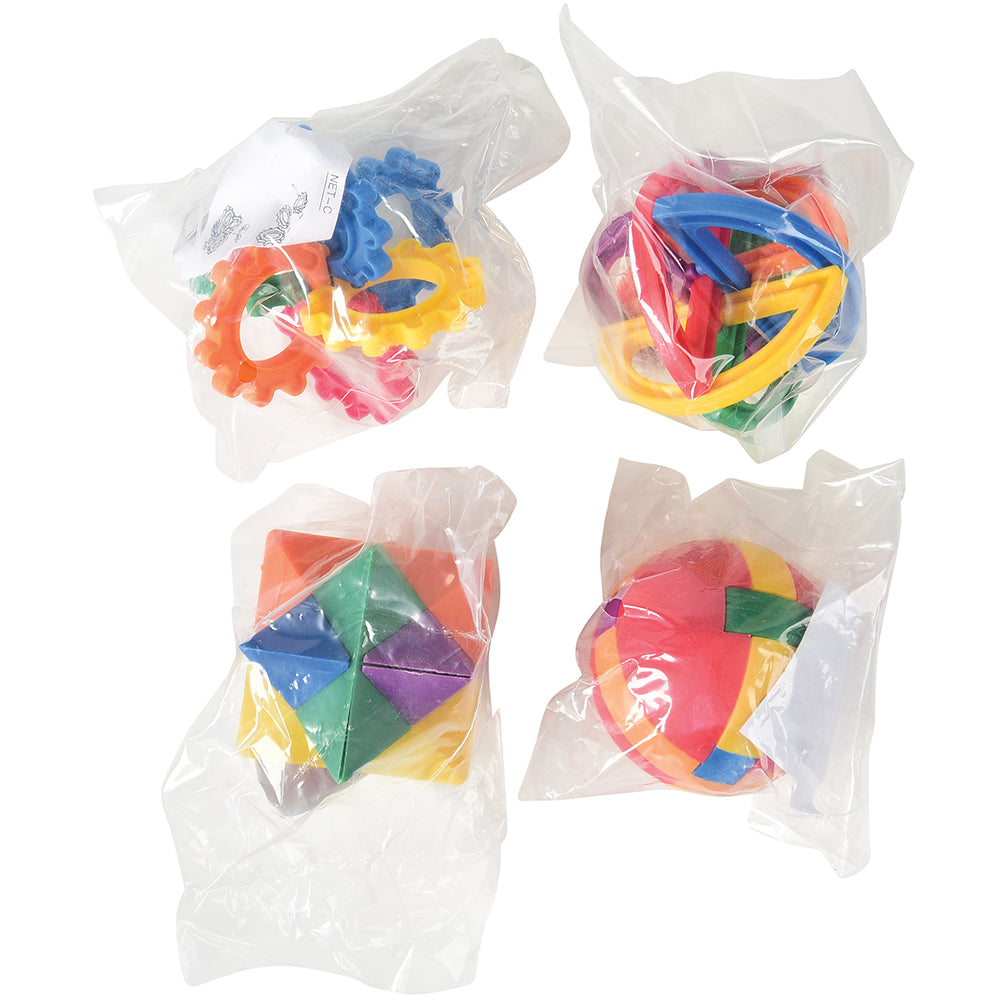 Plastic Puzzle Balls Toy (1 Dozen)
