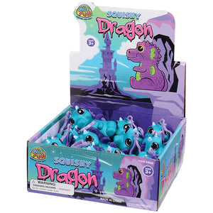 Squishy Dragon with Glitter Eyes Toy (1 Dozen)