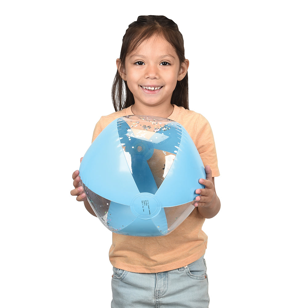 Glitter Stripe Beach Ball 12 Per Pack