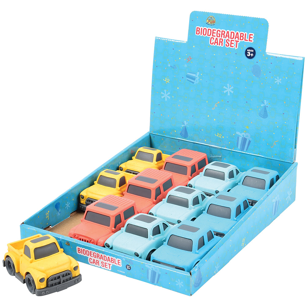 Eco-Friendly Toy  Cars 12 Piece Display