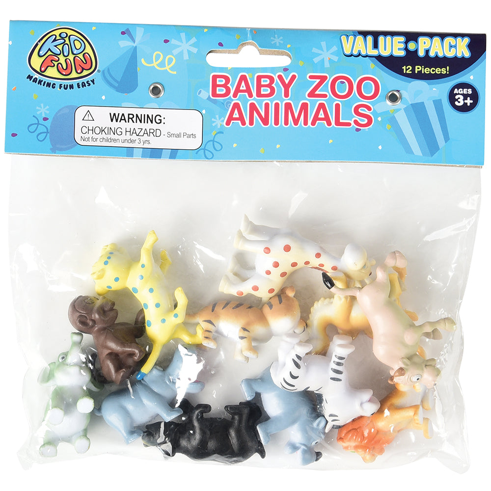 Eco-Friendly Baby Zoo Animals Toy 12 Per Pack