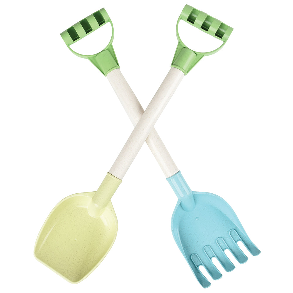 Eco-Friendly Kid's Sand Shovel & Rake Set