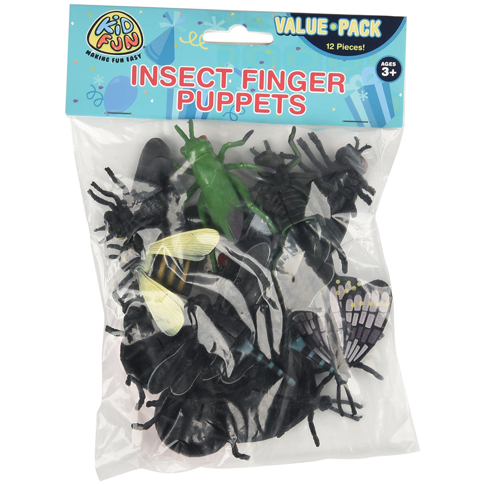 Vinyl Insect Finger Puppets (12 per Package)