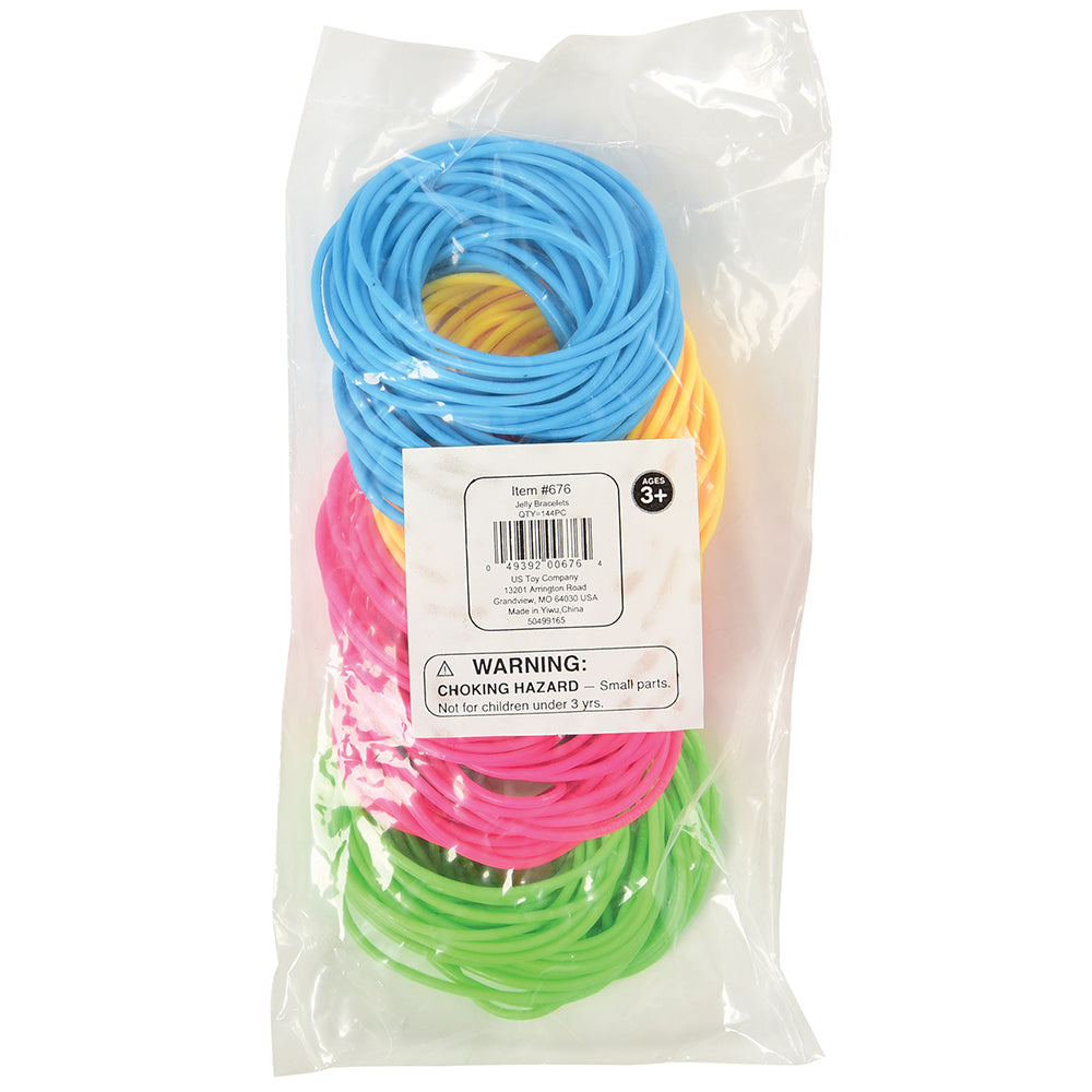 Jelly Bracelets Party Favor, 144 Piece