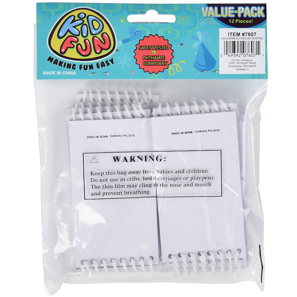 Hologram Novelty Notebooks (one dozen)