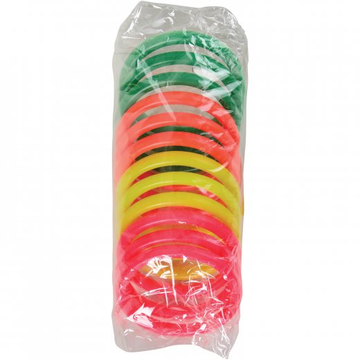 Neon Carnival Rings Party Supply - 5.25 Inch (One dozen)