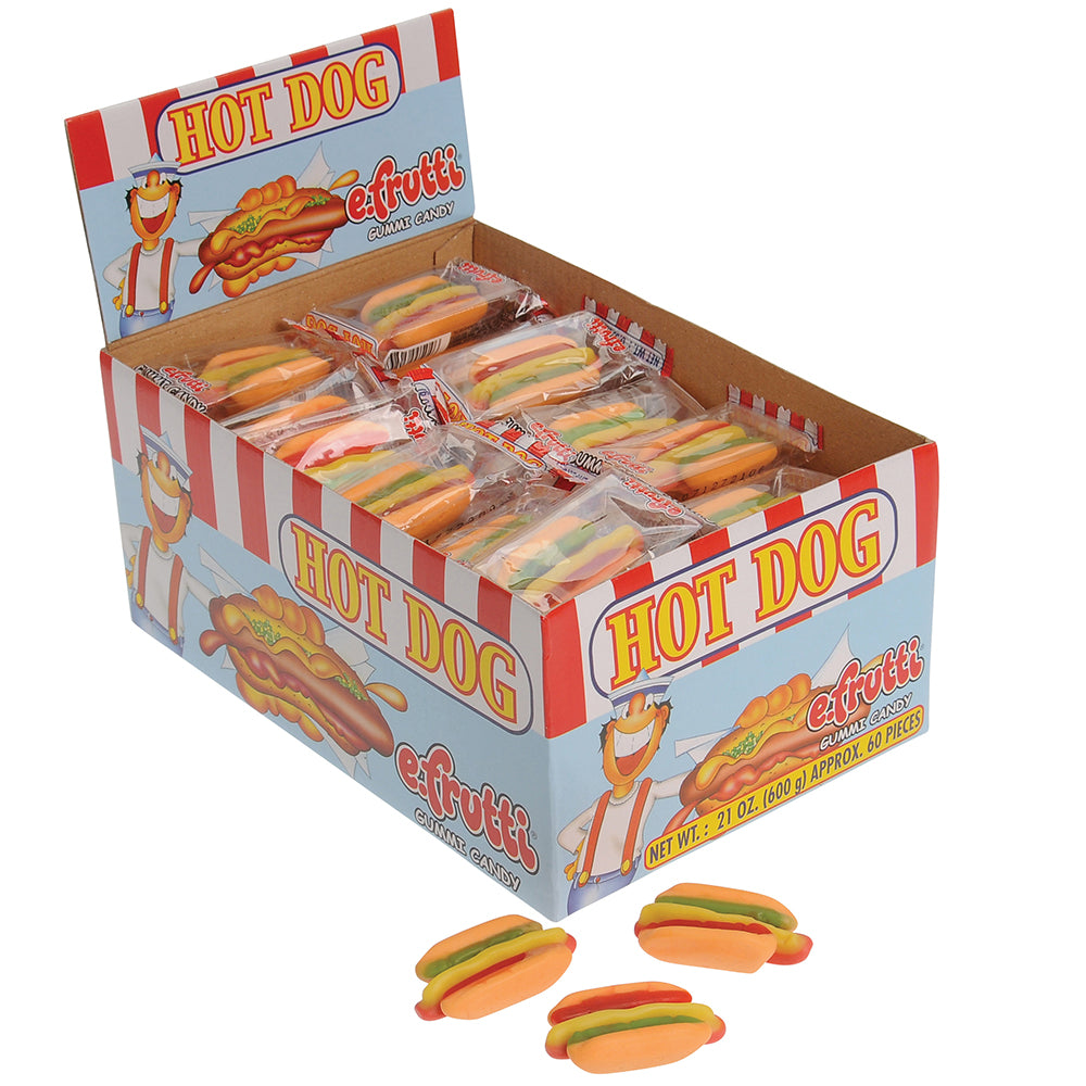 Party Candy Gummy Hot Dogs (60 Pieces)