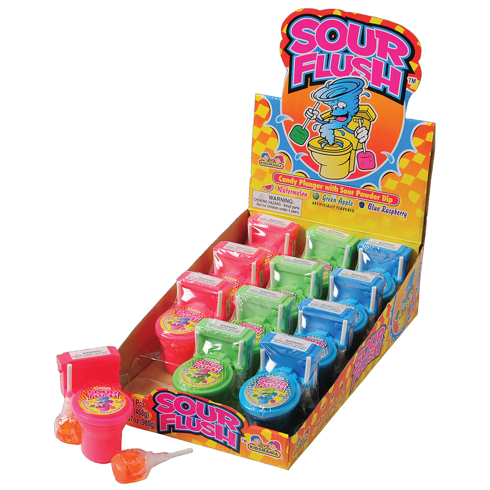 Sour Flush Candy Powder, 12 per Box