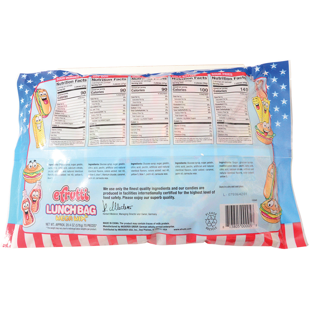 Lunch Bag Megamix Gummies Candy (Pack of 70)