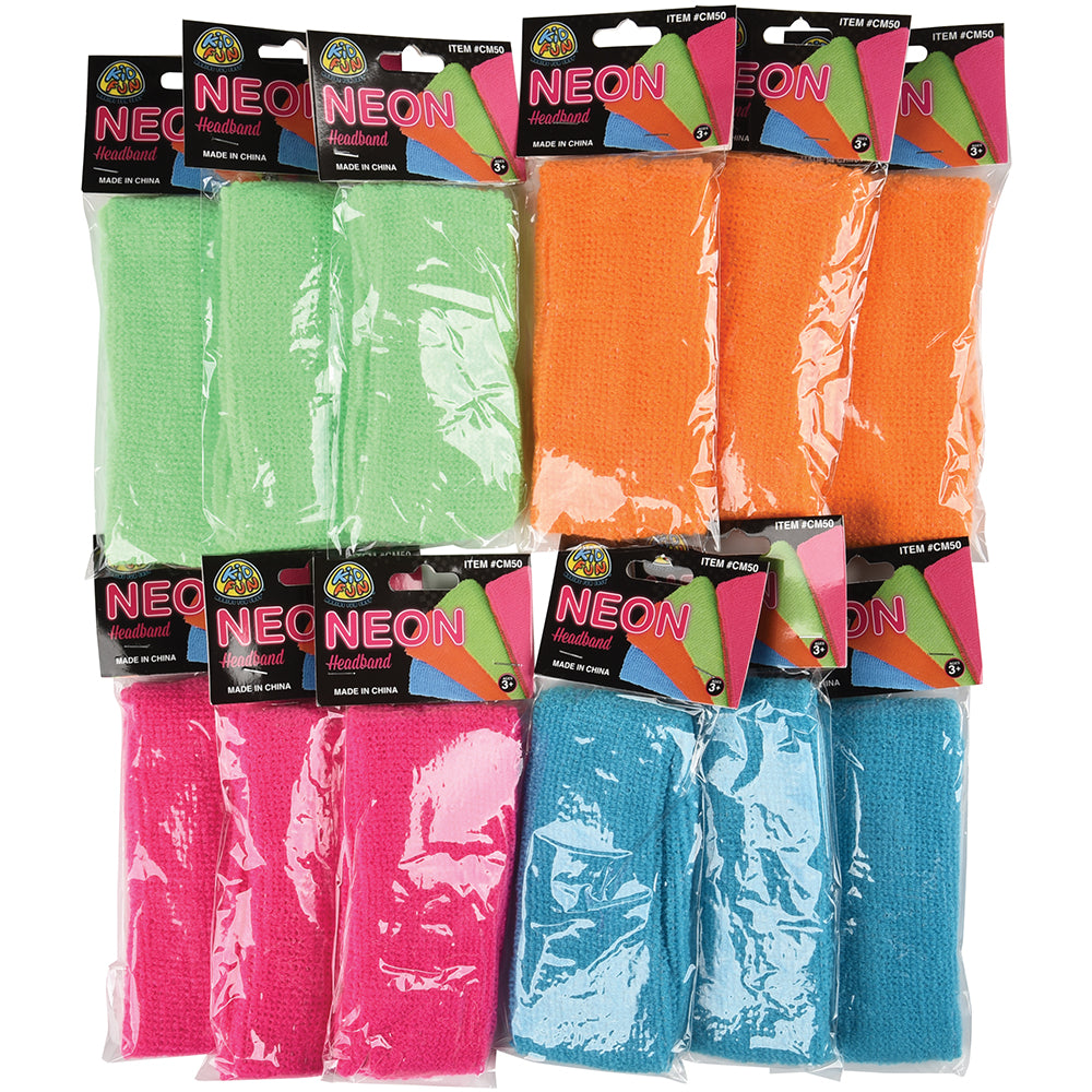 Neon Headbands Party Supplies (One Dozen)