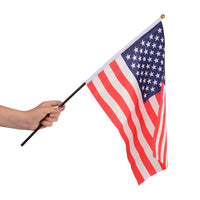 4th Of July American Flag 12 In. X 18 In. Cloth Decoration (One Dozen)