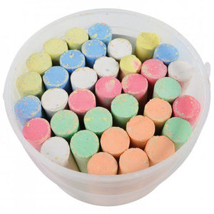 Sidewalk Chalk Bucket Toy 36 Piece Tub
