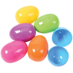 Plastic Easter Eggs - 2.5 Inch Party Supply (one dozen eggs)