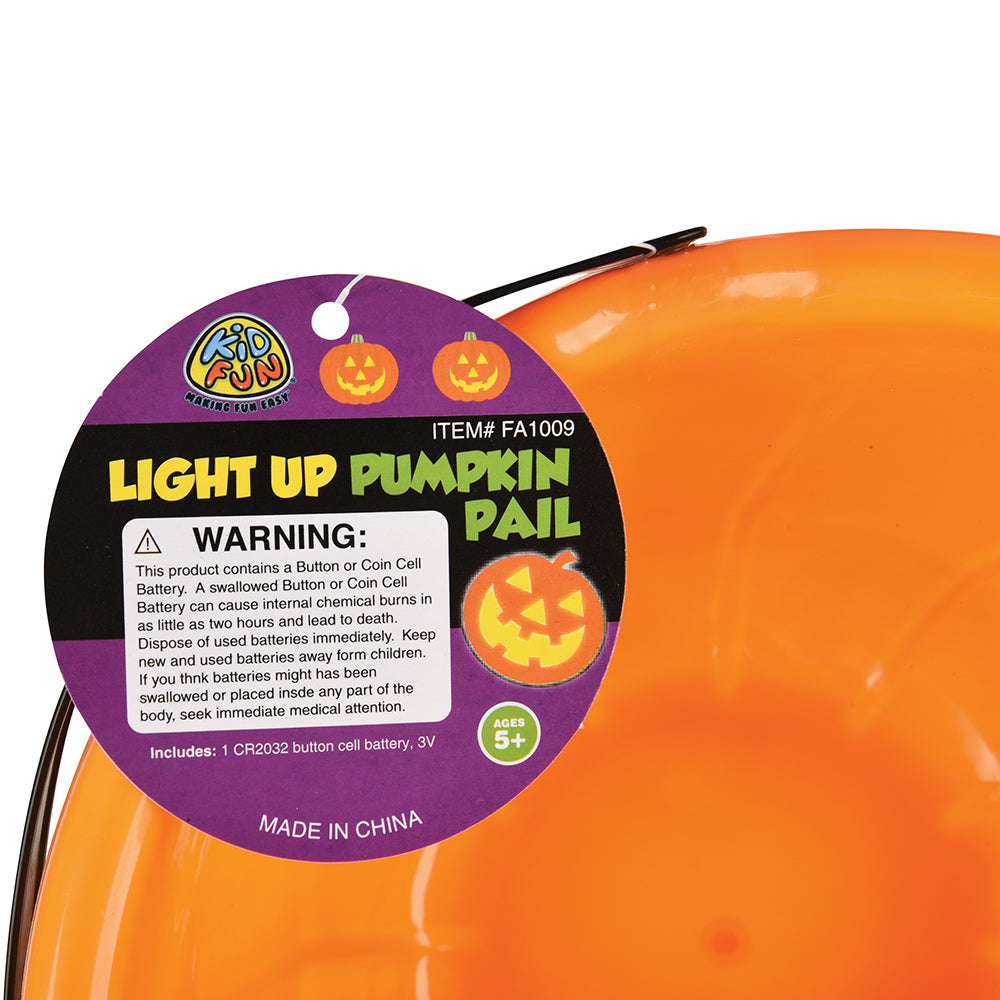 Halloween Light Up Pumpkin Pail Decoration