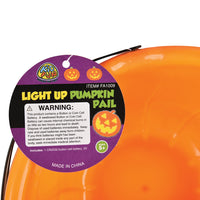 Halloween Light Up Pumpkin Pail Decoration