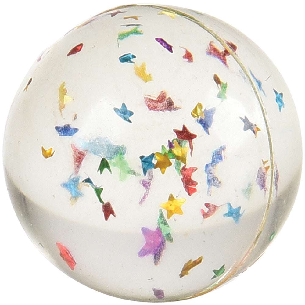Glitter Balls with Stars Toy - 35mm (1 Dozen)